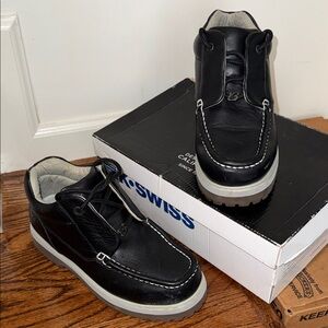 K-Swiss Black Leather Men's Boots